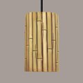 A19 Lighting Bamboo Pendant Natural - Black Cord & Canopy PN20301-NA-BCC-1LEDE26